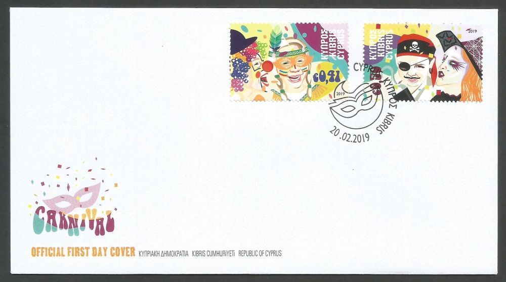 Cyprus Stamps SG 1451-52 2019 Carnival - Official FDC