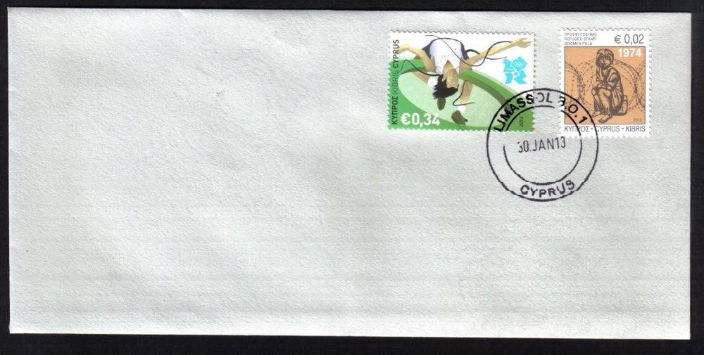 Cyprus Stamps SG 1290 2013 Refugee Fund Tax - Unofficial FDC (h440)