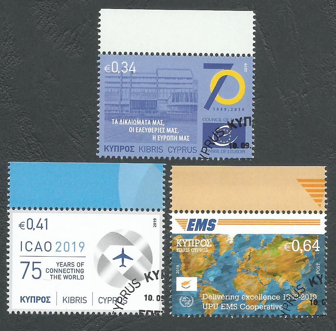 Cyprus Stamps SG 1467-69 2019 Anniversaries and Events - CTO USED (k977)
