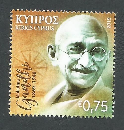 Cyprus Stamps SG 1466 2019 150th Birth anniversary of Mahatma Gandhi - MINT