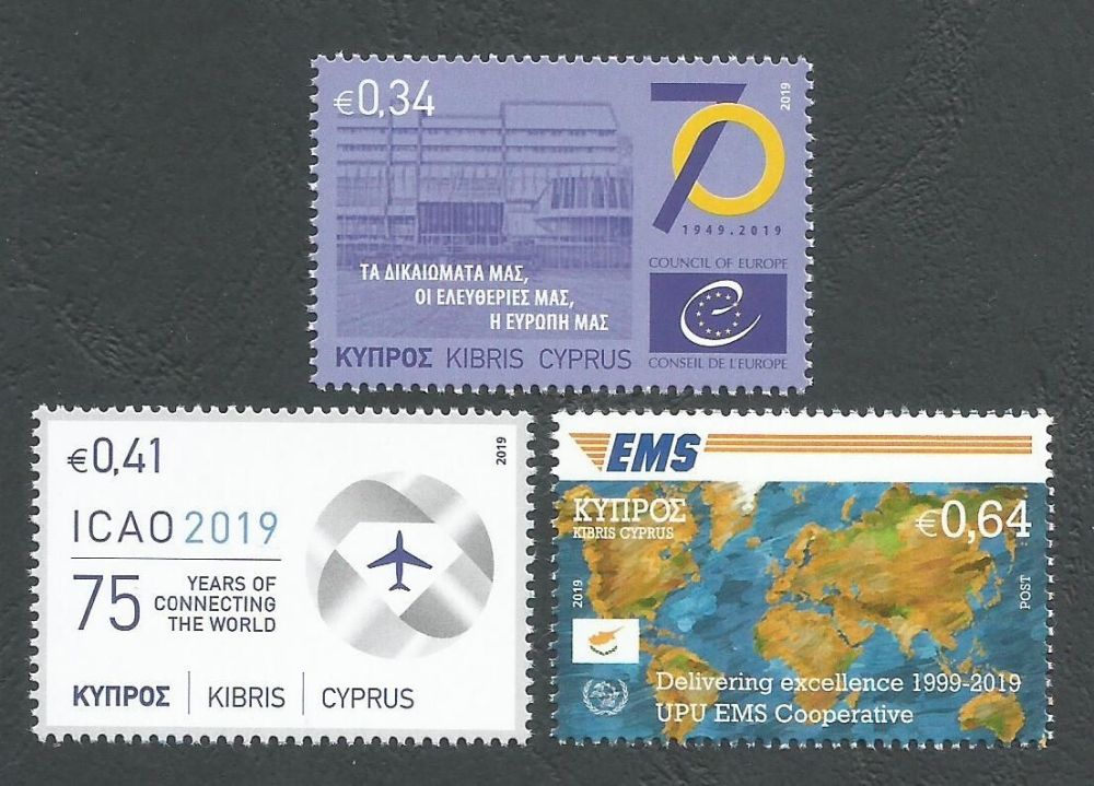 Cyprus Stamps 2019 Anniversaries and Events - Mint Set of 3 stamps
