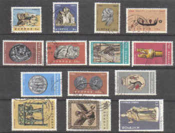 Cyprus Stamps SG 283-96 1966 2nd Definitives Antiquities - USED (d667)