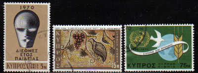 Cyprus Stamps SG 351-53 1970 Anniversaries and Events - USED (d250)
