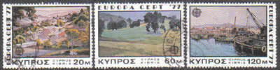 Cyprus Stamps SG 482-84 1977 Europa Landscapes - USED (d209)