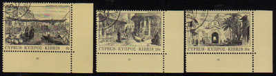 Cyprus Stamps SG 628-30 1984 Old engravings - USED (d269)