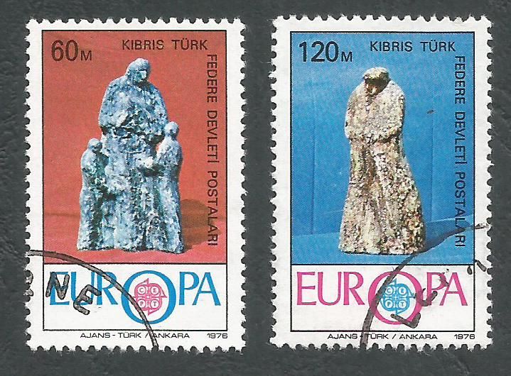 North Cyprus Stamps SG 027-28 1976 Europa - USED (L038)