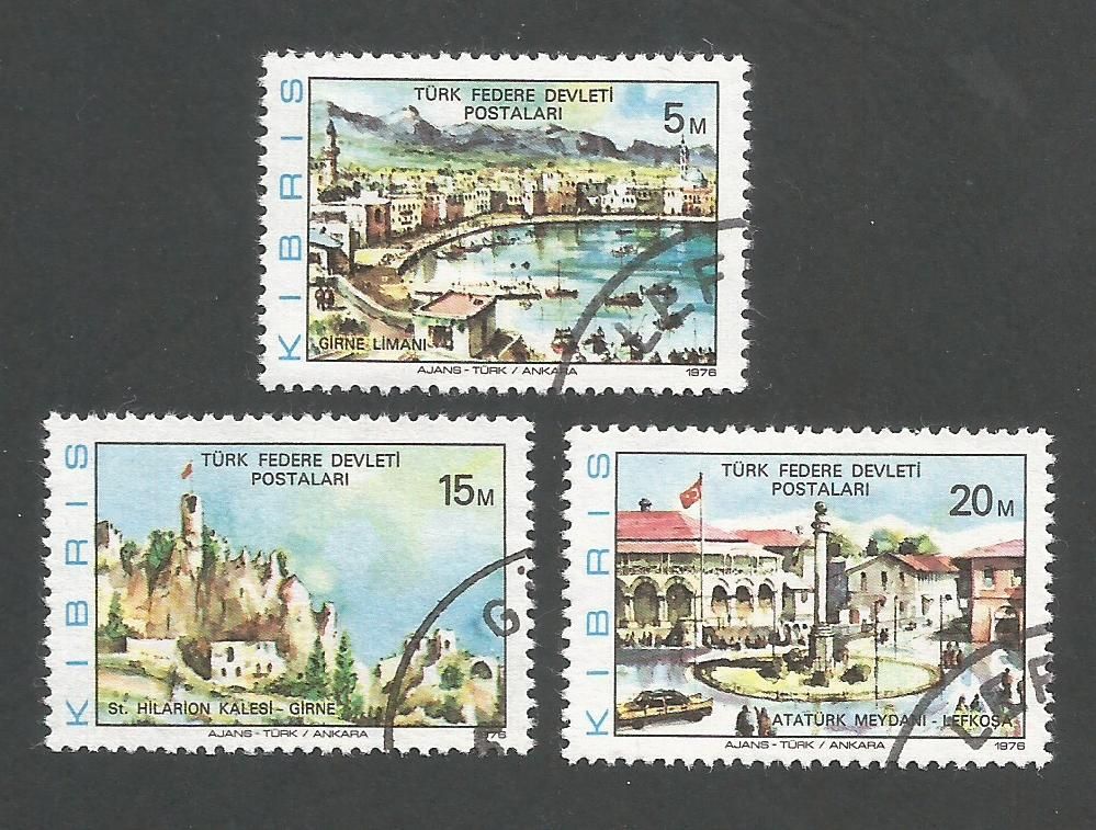 North Cyprus Stamps SG 036-38 1976 New design - USED (L042)