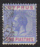 Cyprus Stamps SG 092 1921 Two Piastres - USED (d744)
