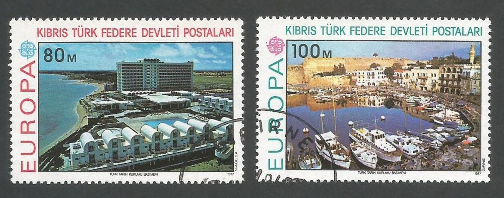 North Cyprus Stamps SG 049-50 1977 Europa - USED (L046)