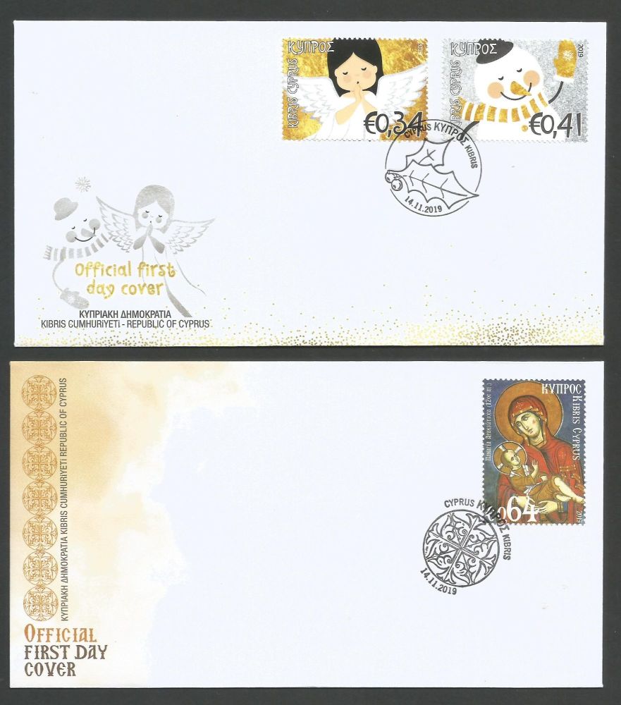 Cyprus Stamps SG 1470-72 2019 Christmas - Official FDC MINT