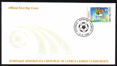 Cyprus Stamps SG 938 1998 World Cup France - Official FDC