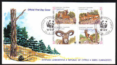 Cyprus Stamps SG 941-44 1998 WWF Mouflon - Official FDC