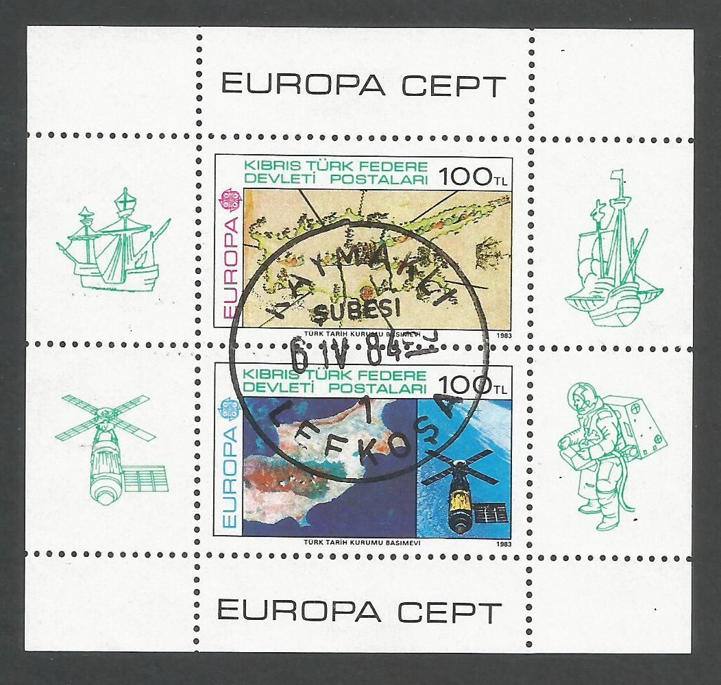 North Cyprus Stamps SG 134 MS 1983 Europa - CTO USED (L119)
