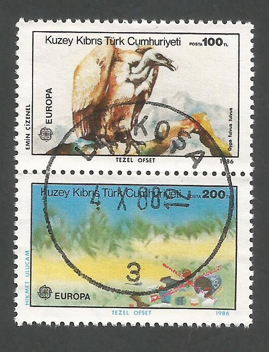 North Cyprus Stamps SG 187 MS 1986 Europa Nature and the Environment - USED