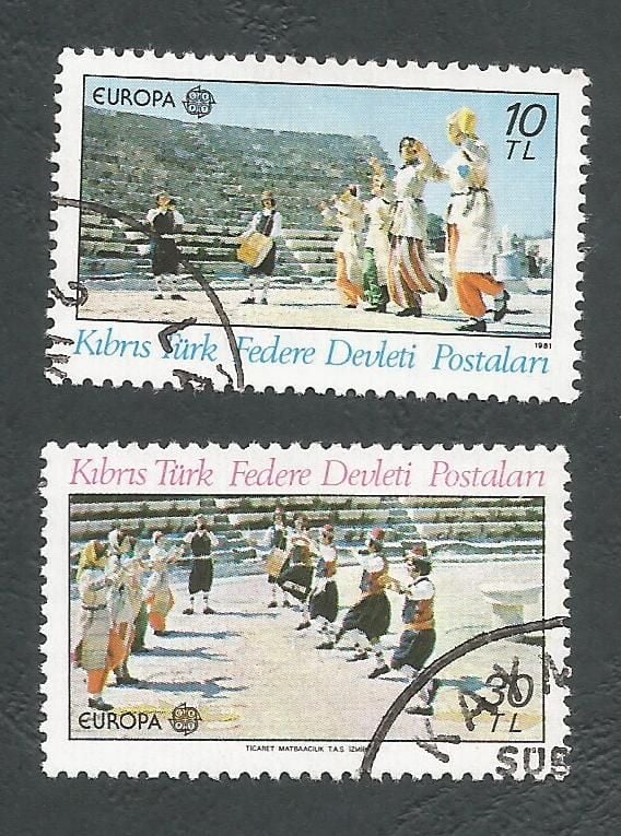 North Cyprus Stamps SG 106-07 1981 Europa Folklore - USED (L068)
