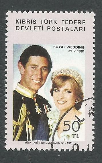 North Cyprus Stamps SG 121 1981 Royal wedding - USED (L076)