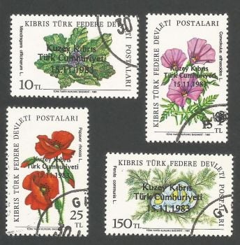 North Cyprus Stamps SG 144-47 1983 Establishment of the Republic - USED (L091)
