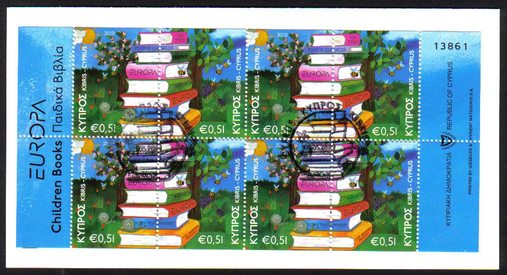 Cyprus Stamps SG 1219-20 (SB13) 2010 Europa Childrens books - Booklet CTO USED (c670)