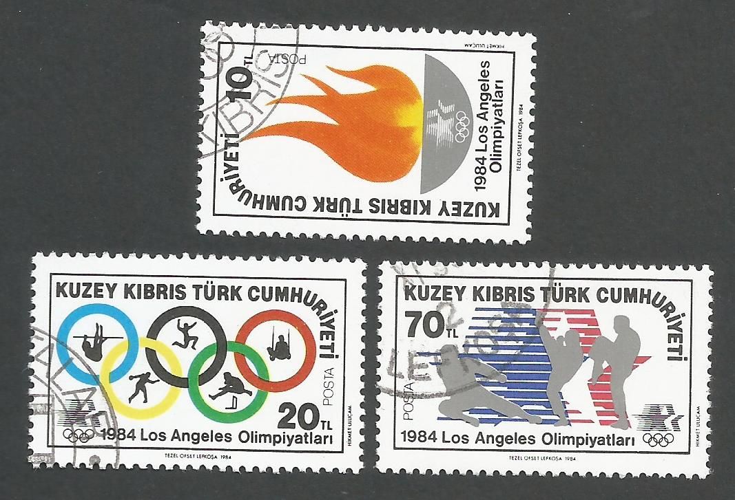 North Cyprus Stamps SG 150-52 1984 Los Angeles Olympic Games - CTO USED (L0