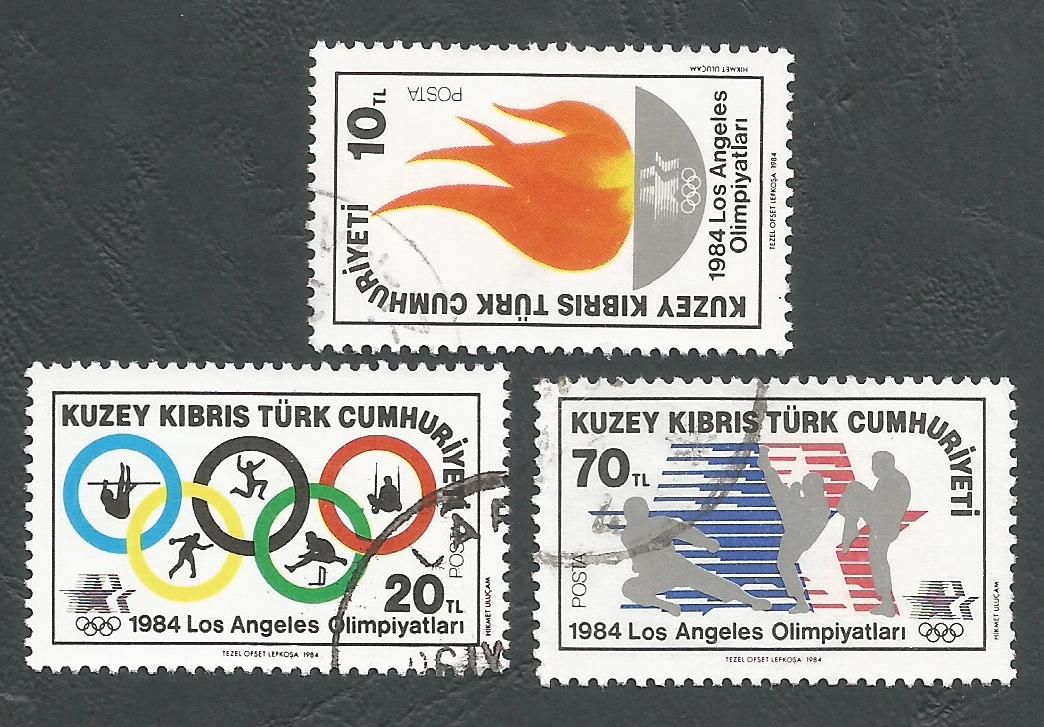 North Cyprus Stamps SG 150-52 1984 Los Angeles Olympic Games - CTO USED (L094)