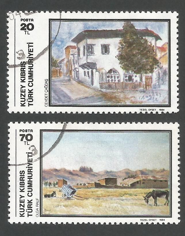 North Cyprus Stamps SG 157-58 1984 Art 3rd Series - USED (L101)