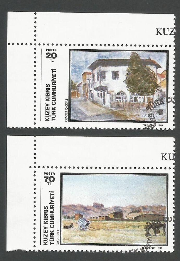 North Cyprus Stamps SG 157-58 1984 Art 3rd Series - CTO USED (L102)