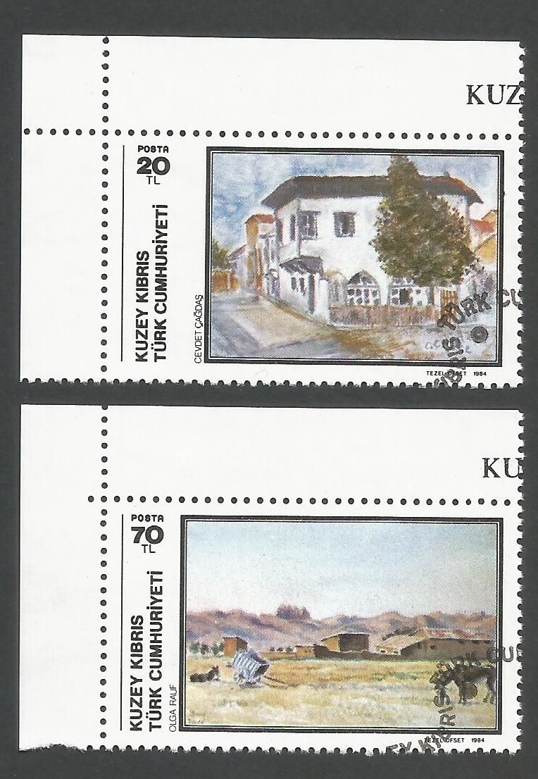 North Cyprus Stamps SG 157-58 1984 Art 3rd Series - USED (L102)