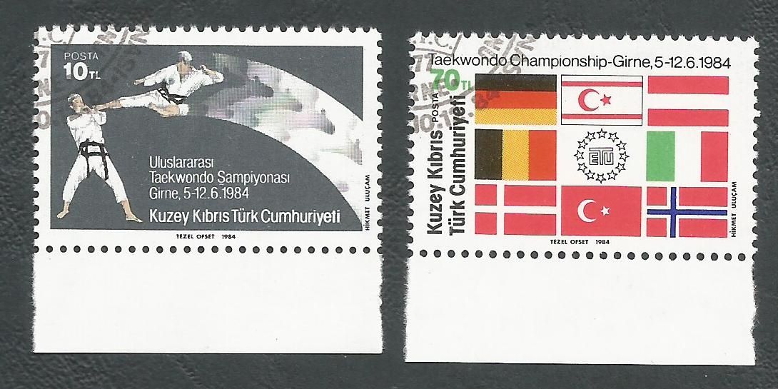 North Cyprus stamps SG 161-62 1984 TaeKwondo - CTO USED (L111)
