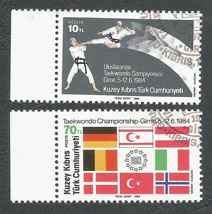 North Cyprus stamps SG 161-62 1984 TaeKwondo - CTO USED (L112)