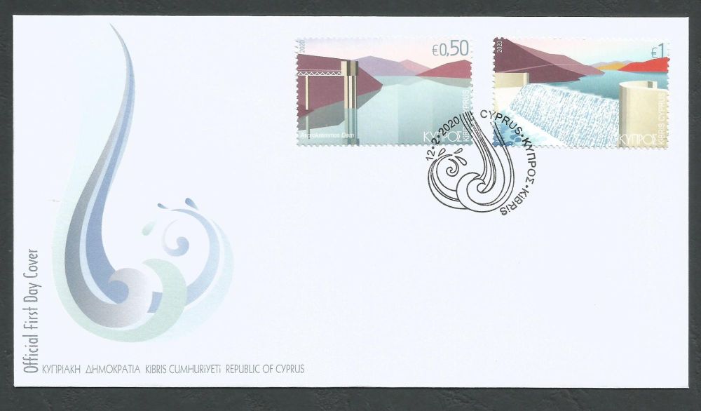 Cyprus Stamps SG 2020 (b) Water reservoirs - Official FDC