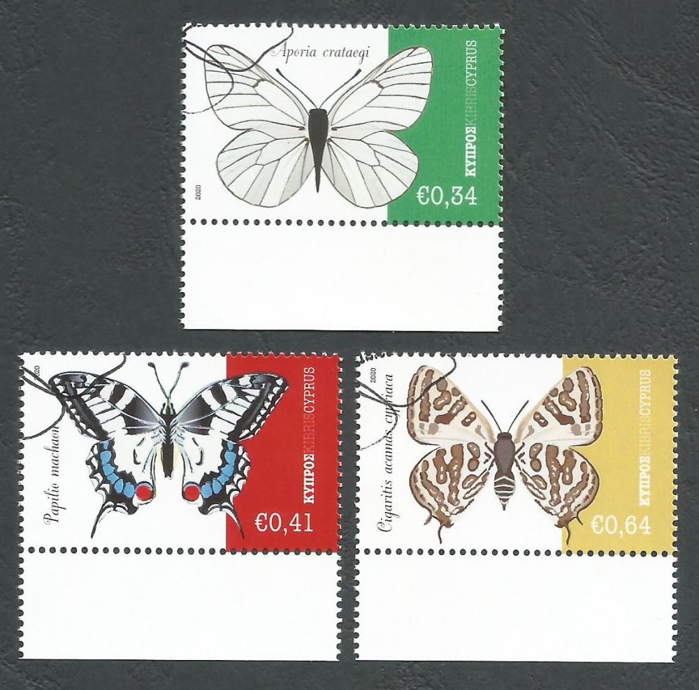 Cyprus Stamps SG 2020 (a) Butterflies of Cyprus - CTO USED (L129)