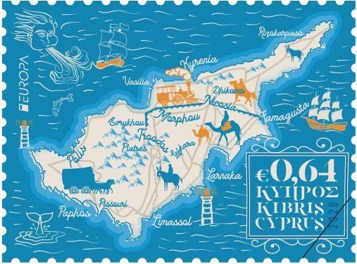 Cyprus Stamps EUROPA 2020 Ancient Postal Routes 0.64c