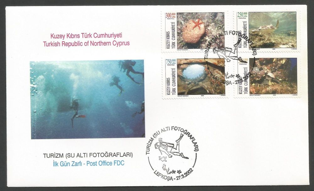 North Cyprus Stamps SG 548-51 2002 Tourism - Official FDC