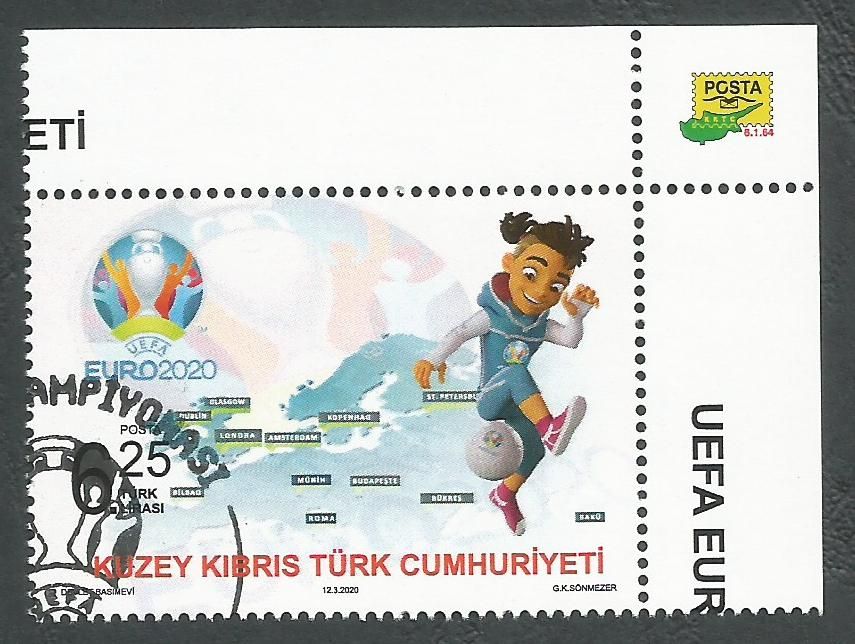 North Cyprus Stamps SG 0857 2020 (a) UEFA EURO 2020 Football Championship - CTO USED (L155)