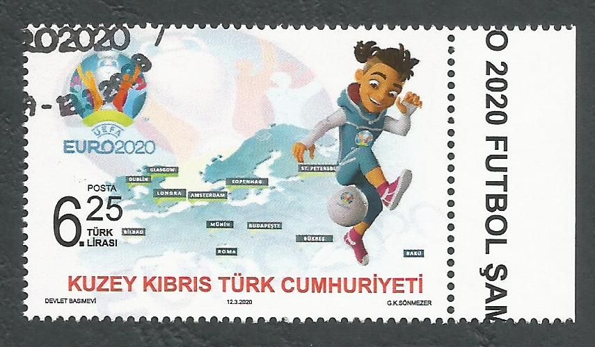 North Cyprus Stamps SG 0857 2020 UEFA EURO 2020 Football Championship - CTO USED (L156)