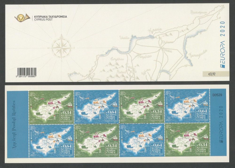 Cyprus Stamps SG 2020 (e) Europa Ancient Postal Routes - Booklet MINT
