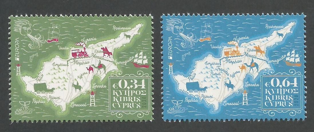 Cyprus Stamps SG 2020 (e) Europa Ancient Postal Routes - MINT