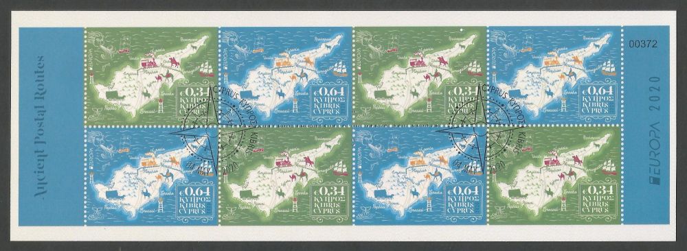 Cyprus Stamps SG 2020 (e) Europa Ancient Postal Routes - Booklet CTO USED (