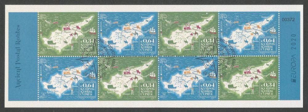 Cyprus Stamps SG 2020 (e) Europa Ancient Postal Routes - Booklet CTO USED (L162)