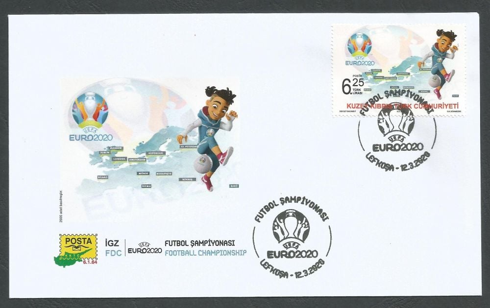 North Cyprus Stamps SG 2020 (a) UEFA EURO 2020 Football Championship - Offi