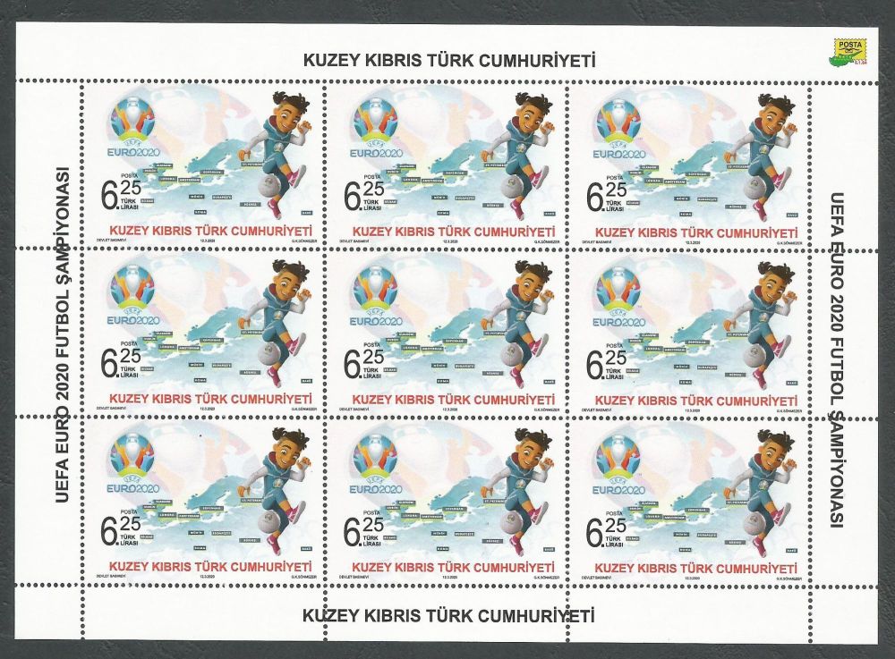 North Cyprus Stamps SG 2020 (a) UEFA EURO 2020 Football Championship - Full