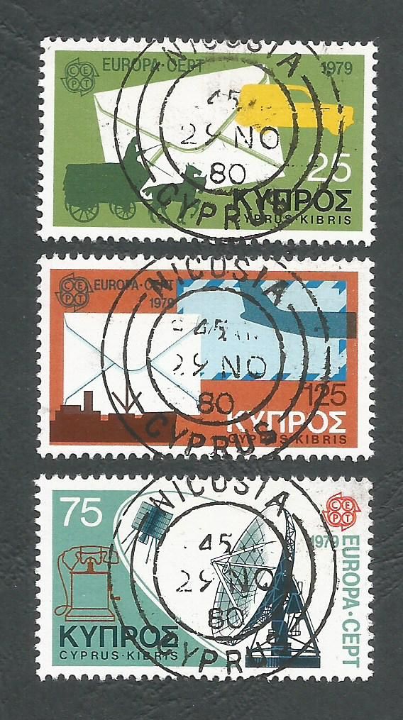 Cyprus Stamps SG 520-22 1979 Europa Communications - CTO USED (L218)