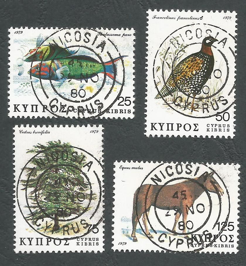 Cyprus Stamps SG 523-26 1979 Flora and Fauna - CTO USED (L217)
