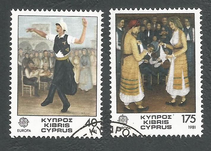 Cyprus Stamps SG 567-68 1981 Europa Folklore - USED (L194)
