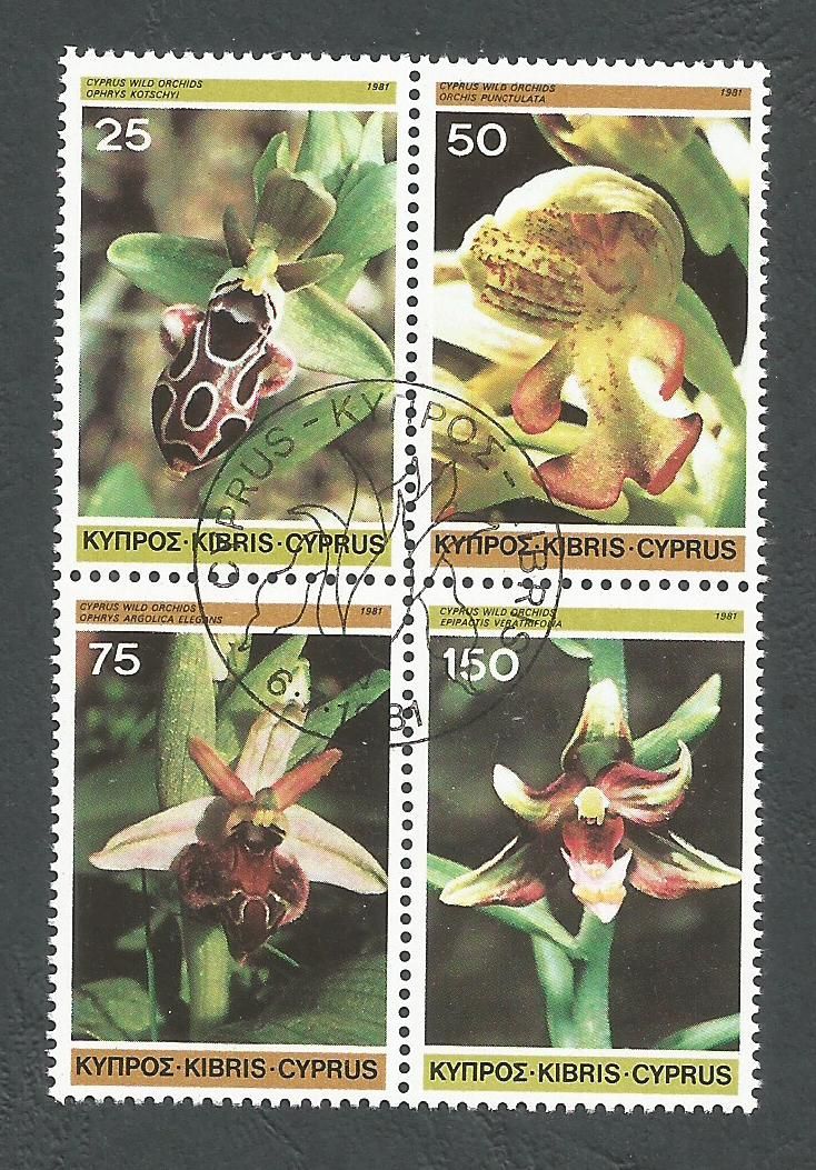 Cyprus Stamps SG 572-75 1981 Orchids - CTO USED (L190)