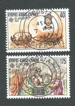 Cyprus Stamps SG 586-87 1982 Europa Historic events - CTO USED (L182)