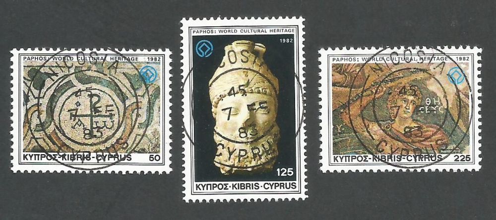 Cyprus Stamps SG 588-90 1982 World Cultural Heritage - CTO USED (L181)
