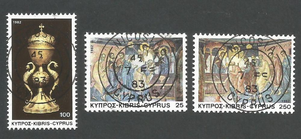 Cyprus Stamps SG 595-97 1982 Christmas - CTO USED (L178)