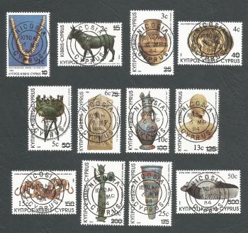 Cyprus Stamps SG 607-18 1983 New currency definatives overprints - CTO USED (L206)