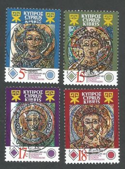 Cyprus Stamps SG 794-97 1991 Mosaics Kanakaria Church - CTO USED (L177)